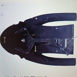 GEMYSE black ski snow jacket winter waterproof windproof removable hood XS New